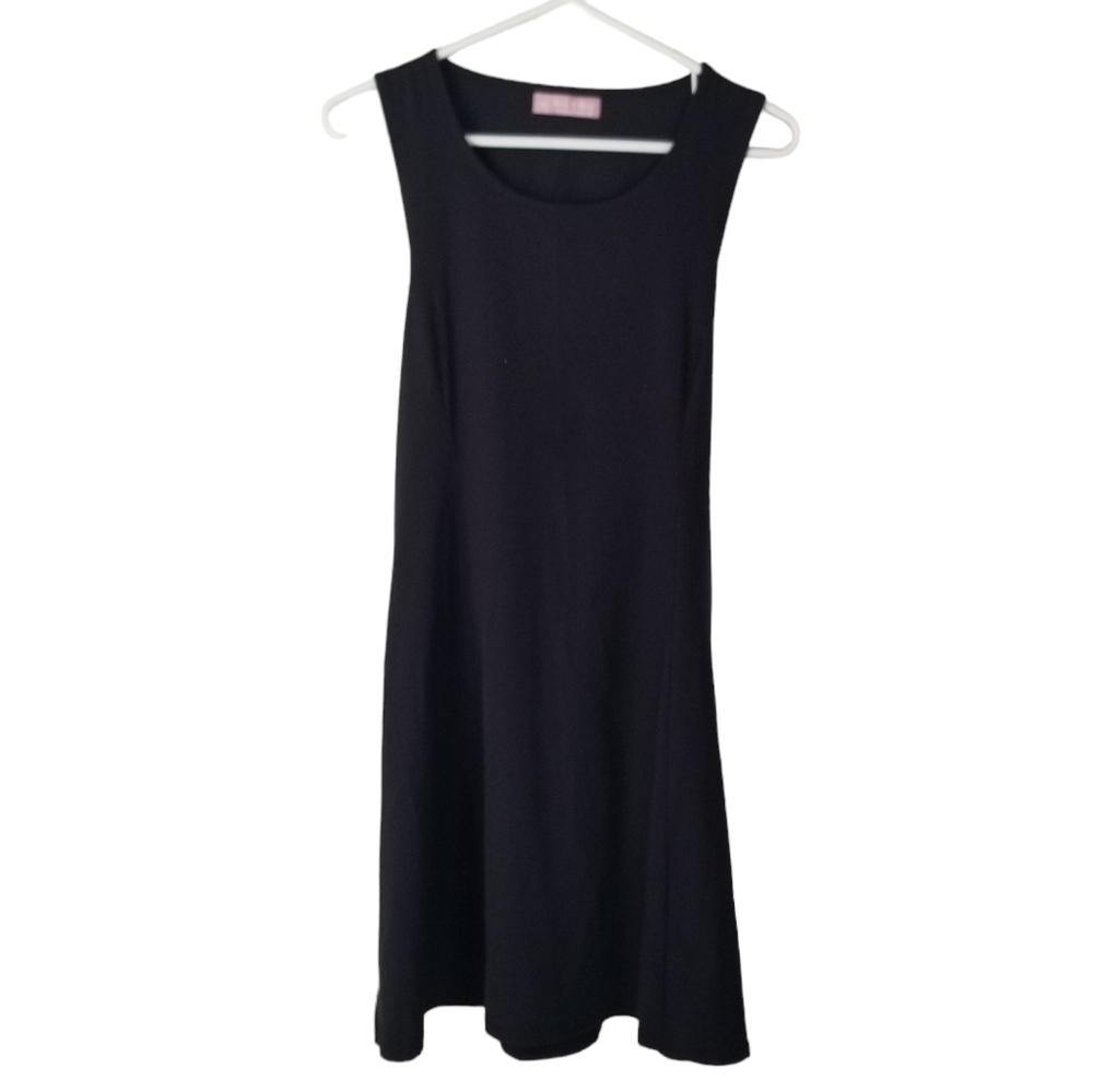 Soybu Black Sleeveless Stretchy Athletic Dress Tie Back Size M w/ Pockets